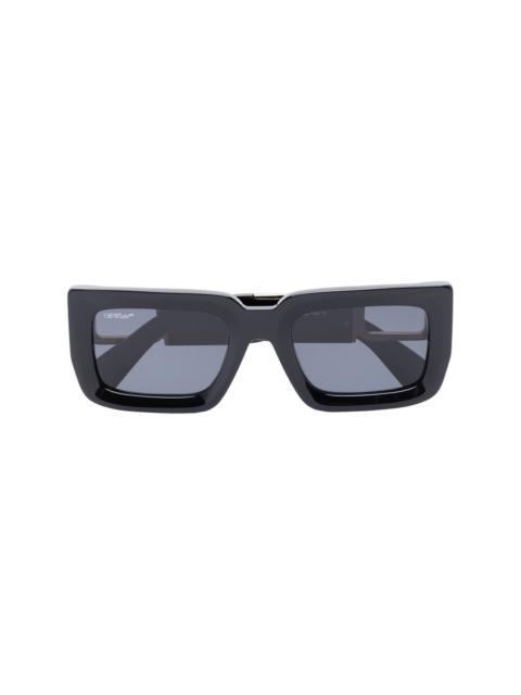 Off-White Boston logo-plaque sunglasses