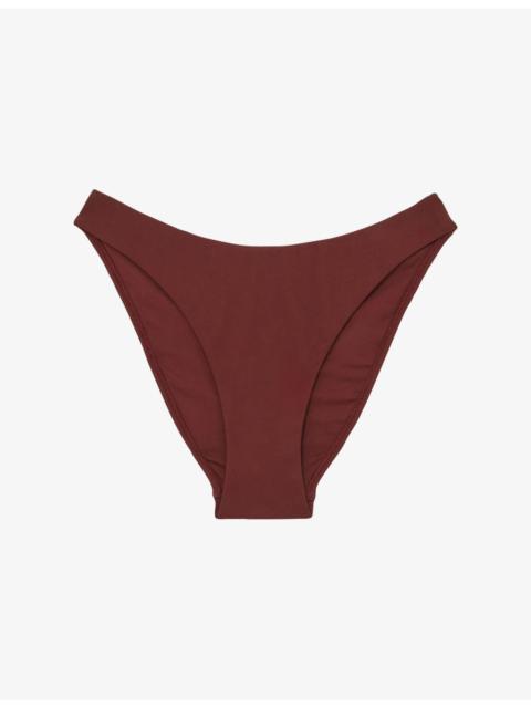 REISS Johannah Fixed-Side Stretch-Woven Bikini Bottoms