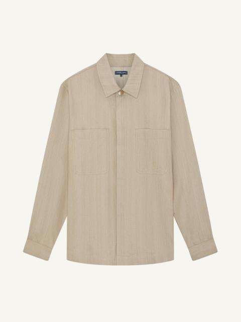 FRESCOBOL CARIOCA FONTES DENIM HERRINGBONE OVERSHIRT