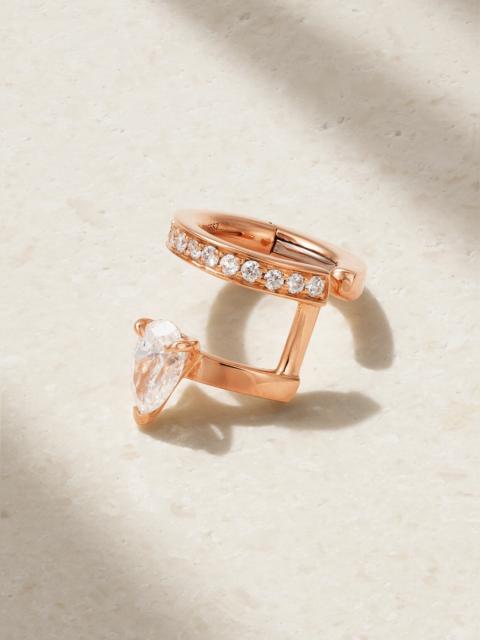 REPOSSI Serti Sur Vide 18-karat Rose Gold Diamond Ear Cuff