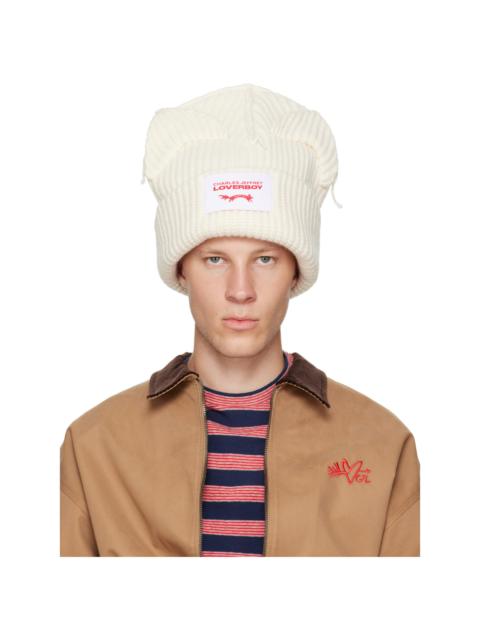 CHARLES JEFFREY LOVERBOY Off-White Supersized Chunky Ears Beanie