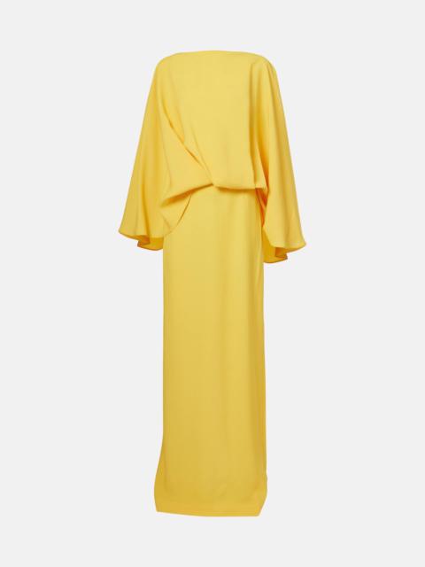 Taller Marmo Maddalena draped crêpe cady gown