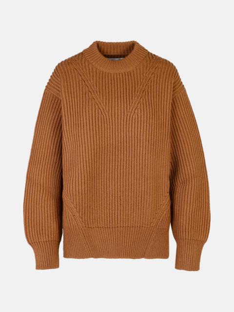 Jil Sander BROWN WOOL SWEATER