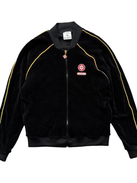 CASABLANCA Velour Track Jacket "Black" M AW25 JTP 421 01