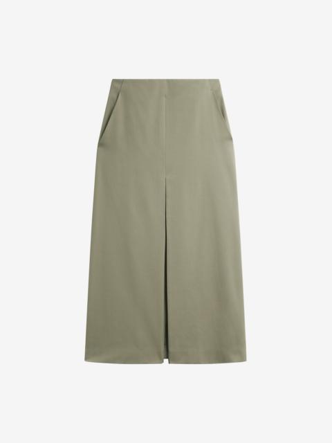 The Frankie Shop Lisle Front Slit Pencil Skirt - Pale Olive