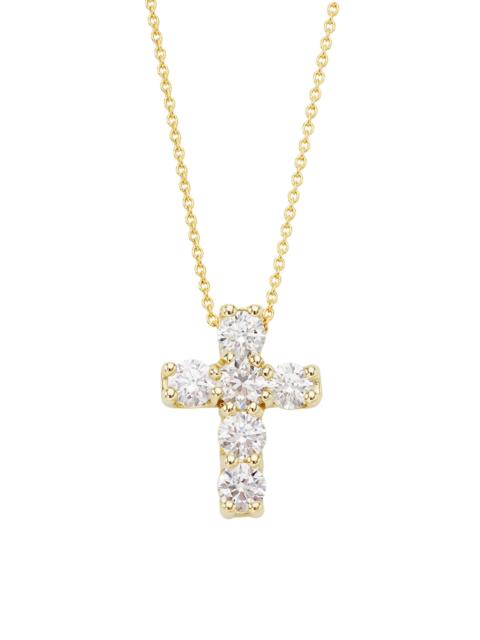 ROBERTO COIN Women's Tiny Treasures 18K Yellow Gold & 1.06 TCW Diamond Cross Pendant Necklace - Gold