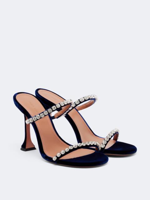 Amina Muaddi Gigi embellished velvet sandals