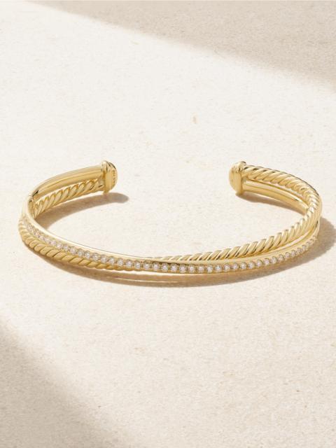 DAVID YURMAN Crossover 18-karat Gold Diamond Cuff