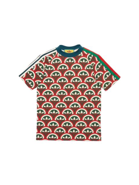 GUCCI Gucci x adidas Trefoil Print T-Shirt Red/Green