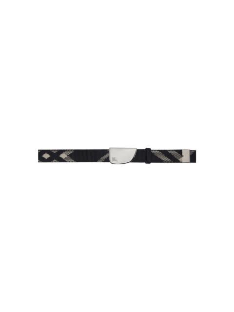 Burberry Black Shield Webbing Belt