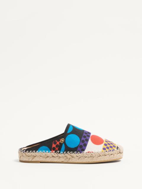 Valentino VLOGO SIGNATURE MULE IN OPTICAL POIS CANVAS 25MM