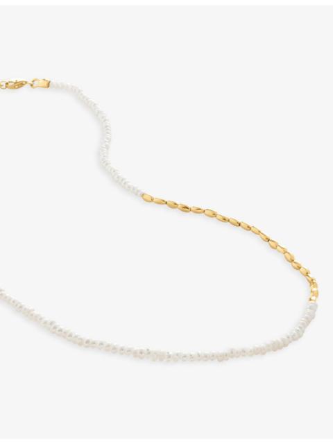 MONICA VINADER Mini Nugget 18ct recycled yellow gold-plated vermeil sterling-silver and faux-pearl beaded