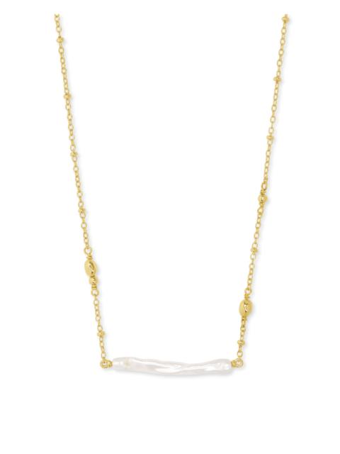 KENDRA SCOTT Eileen Gold Pendant Necklace in Freshwater Cultured Pearl