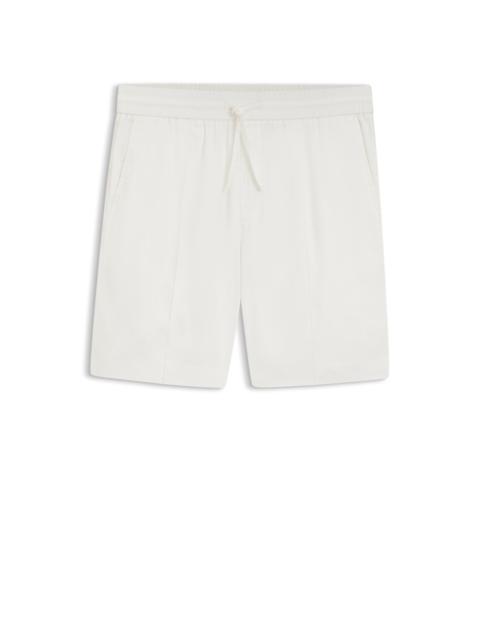 HUGO STRAIGHT-FIT SHORTS IN A LINEN BLEND
