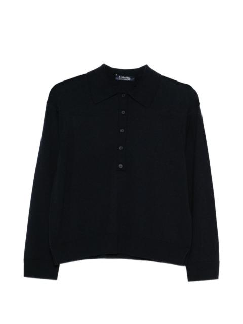 'S Max Mara button-up collar polo top