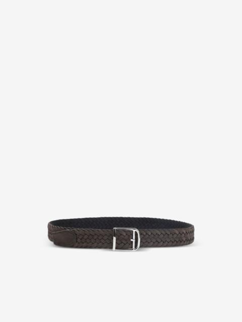 Brioni braided calf leather belt