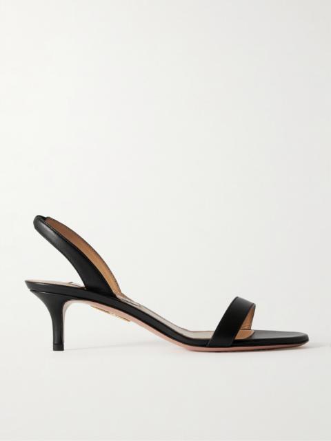 AQUAZZURA So Nude 50 Leather Slingback Sandals