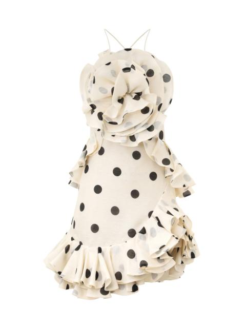 Zimmermann CRUSH RUFFLE HALTER MINI DRESS