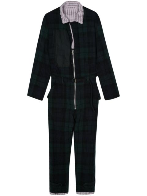 checked flannel jumpsuit