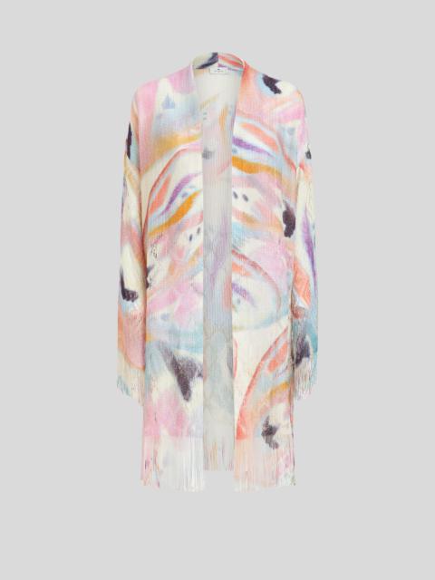 Etro PRINTED CARDIGAN WITH FRINGE