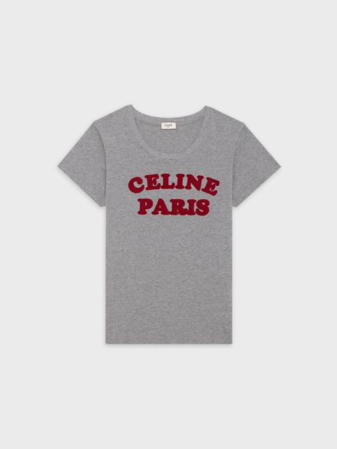 CELINE T-SHIRT IN FLOCKED COTTON