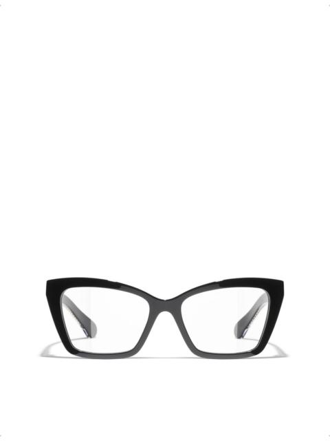 CHANEL CH3494 Butterfly-Frame Acetate Optical Glasses