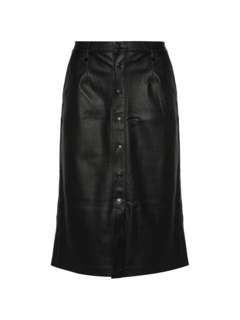 faux-leather pencil skirt