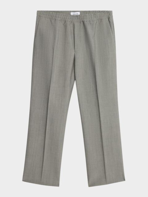 FERRAGAMO Men's Wool and Mohair Pull-On Trousers