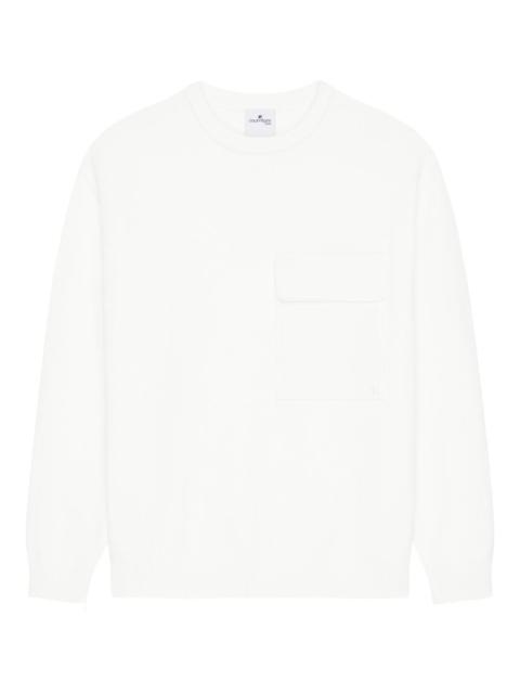 courrèges chest-pocket crew-neck sweater