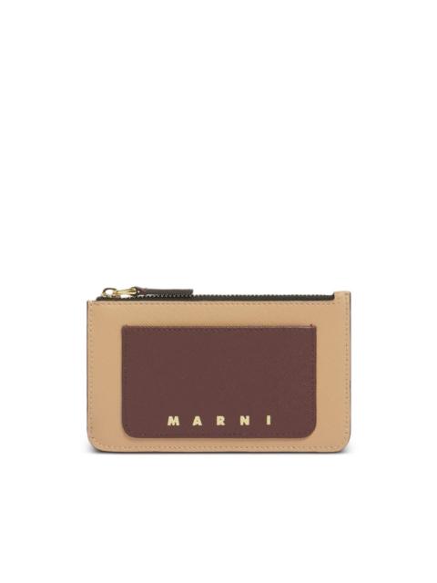 Marni saffiano zip cardholder