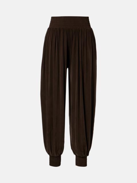 Balmain Shirred jersey balloon pants