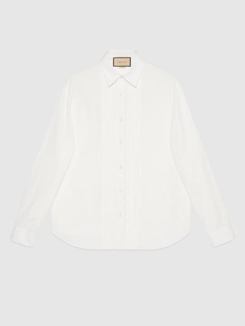 Cotton poplin evening shirt