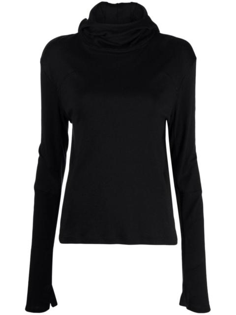 UNDERCOVER hooded long-sleeve cotton-blend top