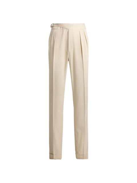 Ralph Lauren Byron buckled pleated trousers