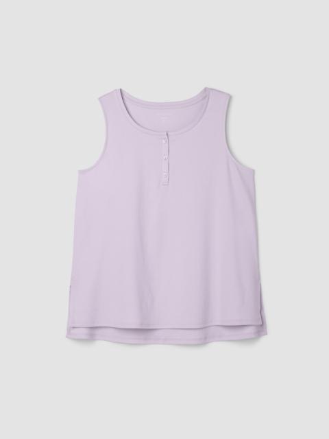 EILEEN FISHER Organic Cotton Interlock Henley Sleep Tank