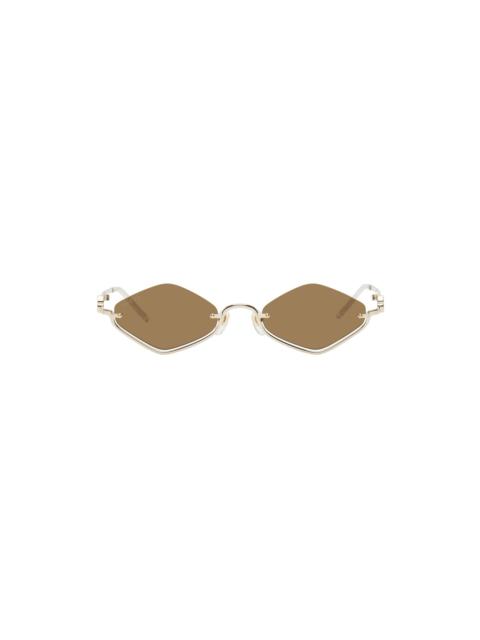 Gold Geometric Sunglasses