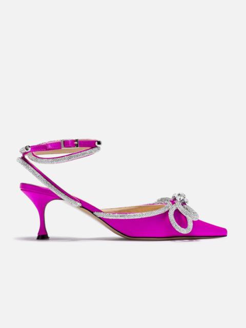 MACH & MACH DOUBLE BOW SATIN HEELS