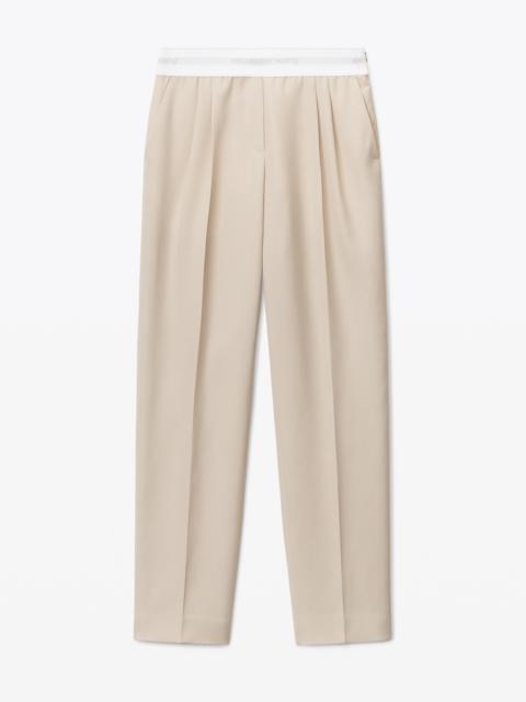 PLEATED TROUSER IN WOOL TAILORING