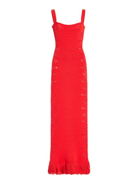 diotima Moore Cotton Tank Midi Dress red