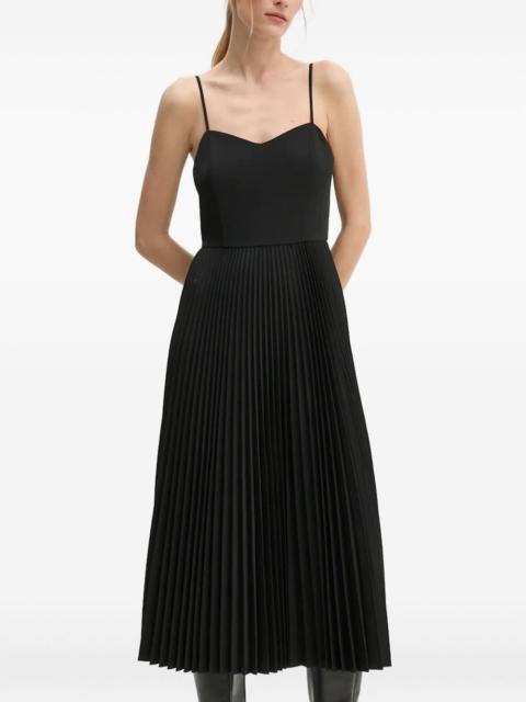 Theory pleated midi dress