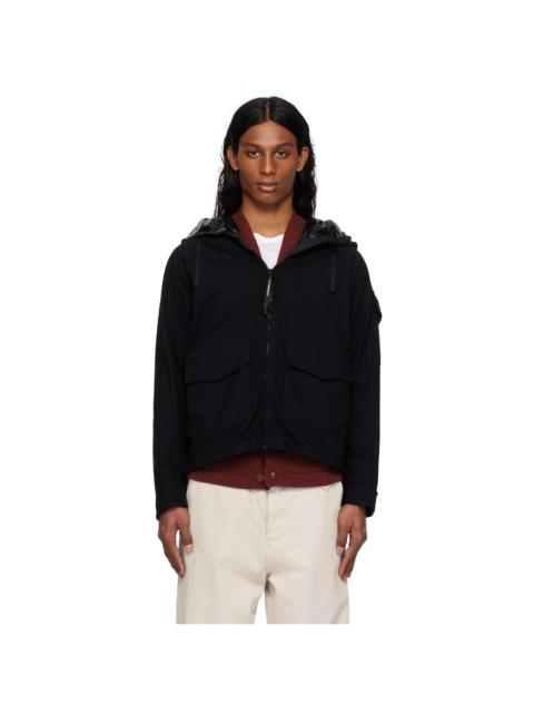 Black Knitted Nylon Jersey Explorer Jacket