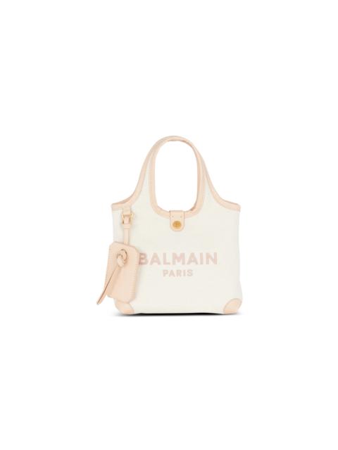 Balmain Canvas and leather B-army Grocery Bag