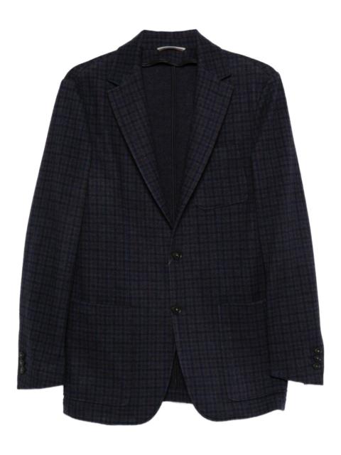 Canali checked two-button blazer