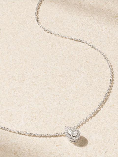 Aura 18-karat white gold diamond necklace Silver
