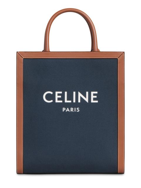 Vertical Cabas Celine in Canvas with Celine Print and Calfskin