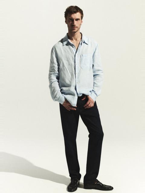 Citizens of Humanity Single Pocket Linen Workshirt In Glint