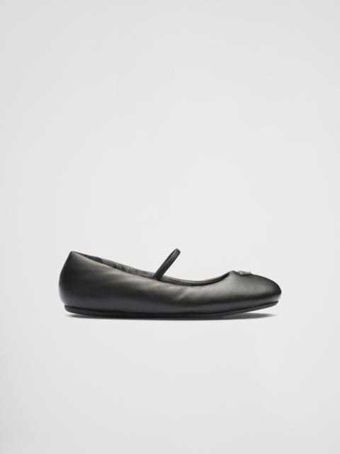 Prada Prada Soft padded nappa leather ballerinas