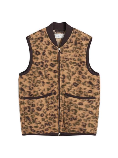 Universal Works Universal Works Leopard Wool Fleece Gilet