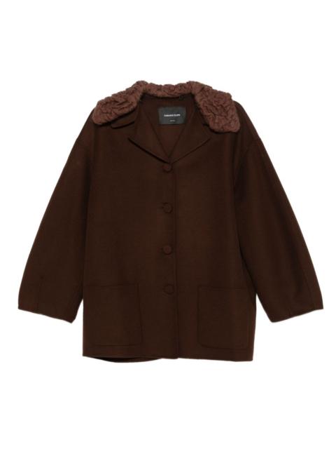 FABIANA FILIPPI textured-collar buttoned jacket
