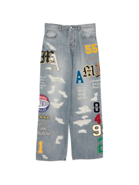 AMIRI varsity-patch jeans
